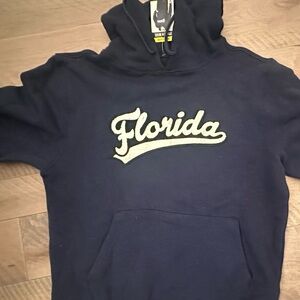 BNWT FLORIDA Hoodie Navy & White. Medium State of Mind